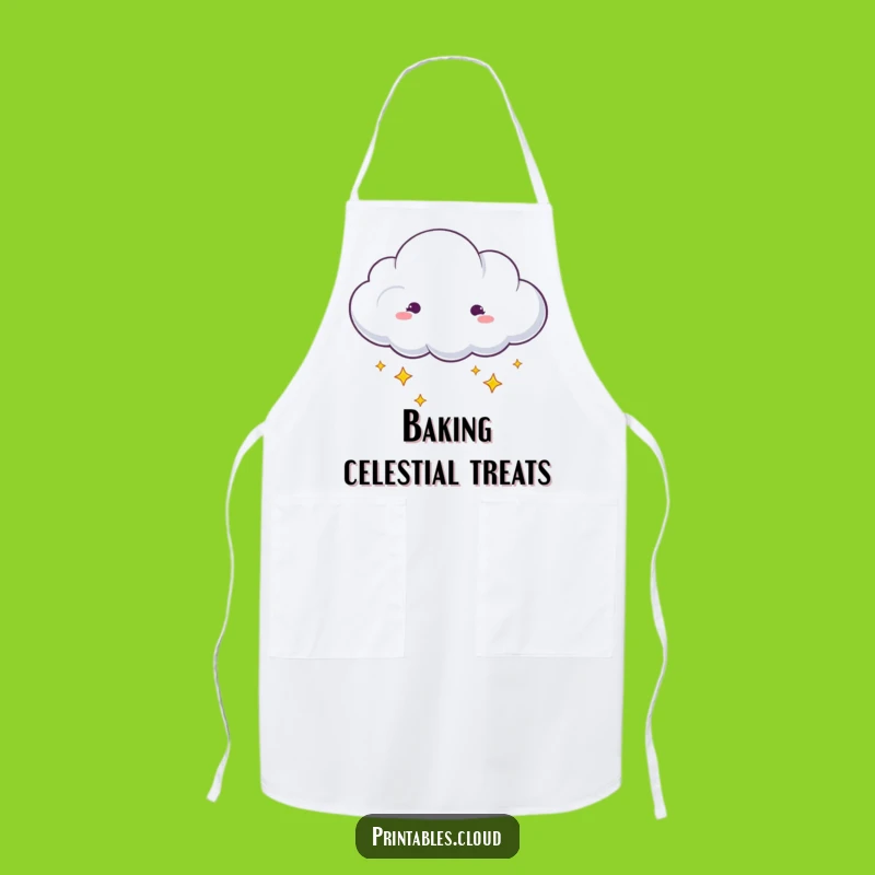 Funny Dreaming Cloud Apron: Bake With Stars And Whimsical Humor