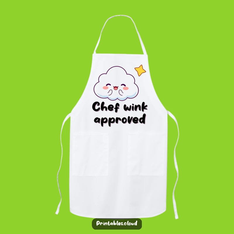 Funny Cloud Chef Apron: Cooking with Cosmic Cheer Gift