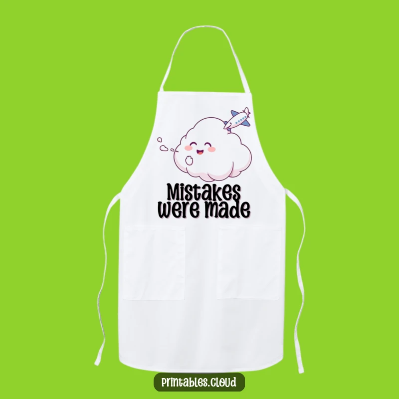Funny Cloud Tickle Apron: Giggling Character for Playful Cooks