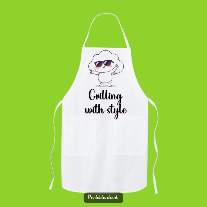 Funny Cool Cloud Yoga Apron - Serene Chef's Wear Gift