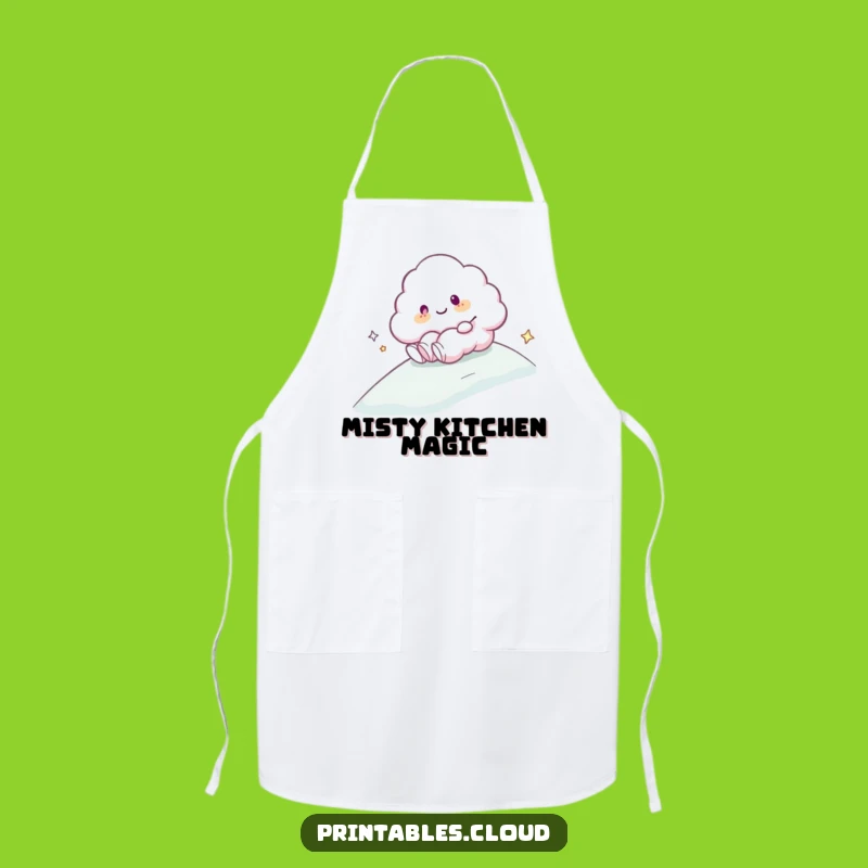 Funny Cloud Sliding Apron: Humorous Kitchen Wear for Smooth Cooking