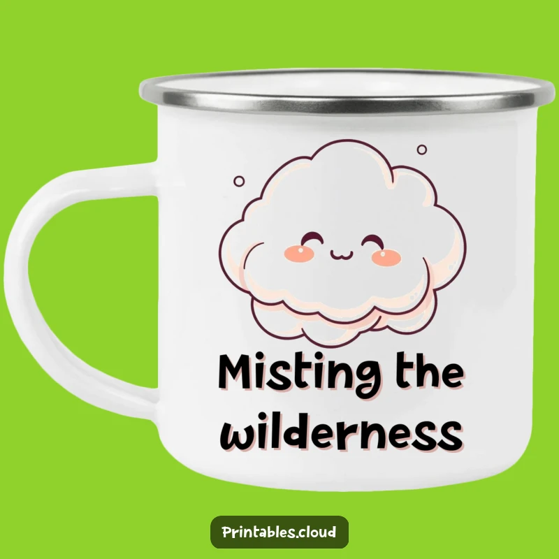 Adventure Ready Giggling Cloud Camping Mug - Funny Outdoor Artist