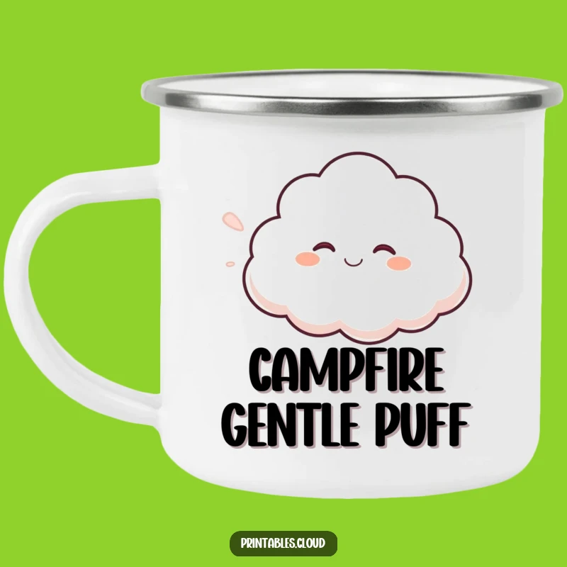 Funny Giggling Cloud Camping Mug: Enjoy Your Adventure with a Laugh