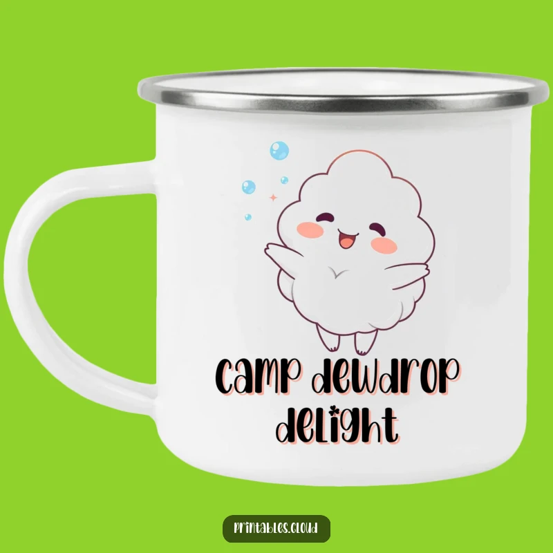 Funny Cloud Dewdrop Juggling Camping Mug - Outdoor Joy Gift