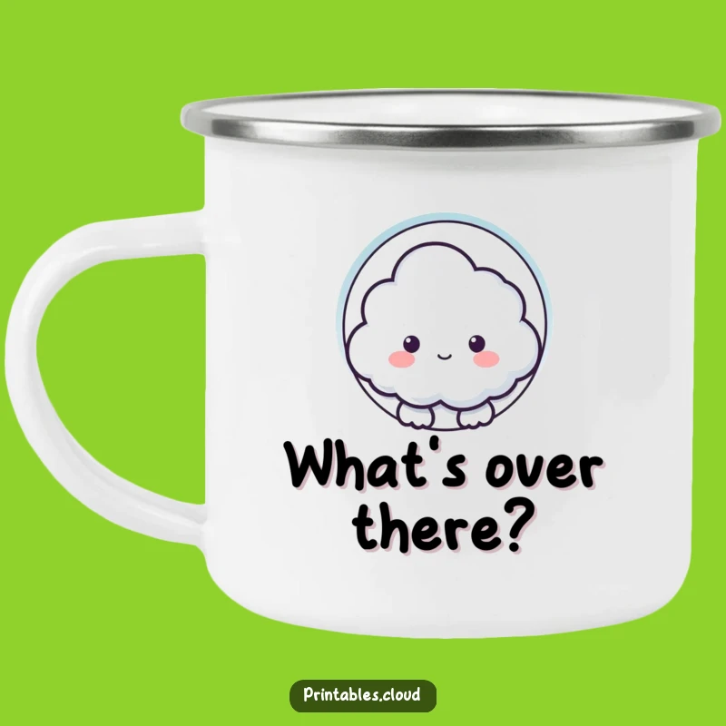 Funny Cloud Keyhole Camping Mug: Trailside Peeks and Curious Brews