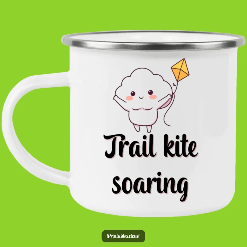 Funny Cloud Kite Adventure Campfire Mug - Whimsy for Outdoor Escapes