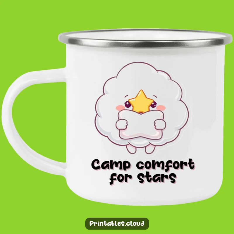 Funny Cloud Star Comfort Campfire Mug - Whimsy for Outdoor Kindness
