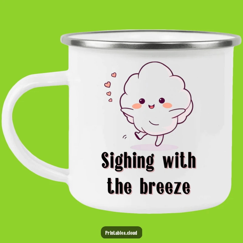 Funny Dancing Cloud Camping Mug: Happy Sighs Trail, Relaxing Outdoor Gift