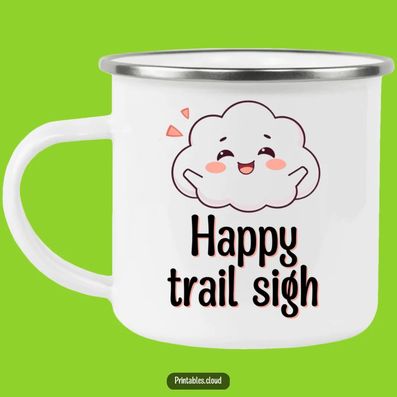 Funny Happy Cloud Campfire Mug - Serenity for Your Outdoor Moments