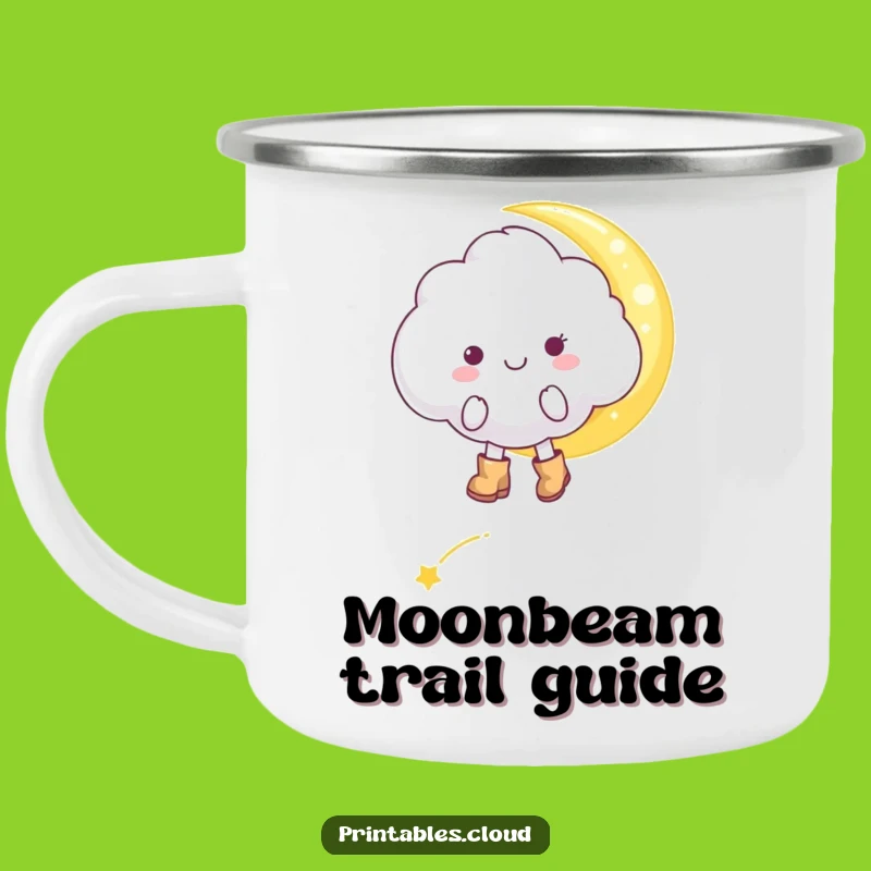 Adventure Ready Cheerful Cloud Camping Mug - Funny Moonbeam Walker