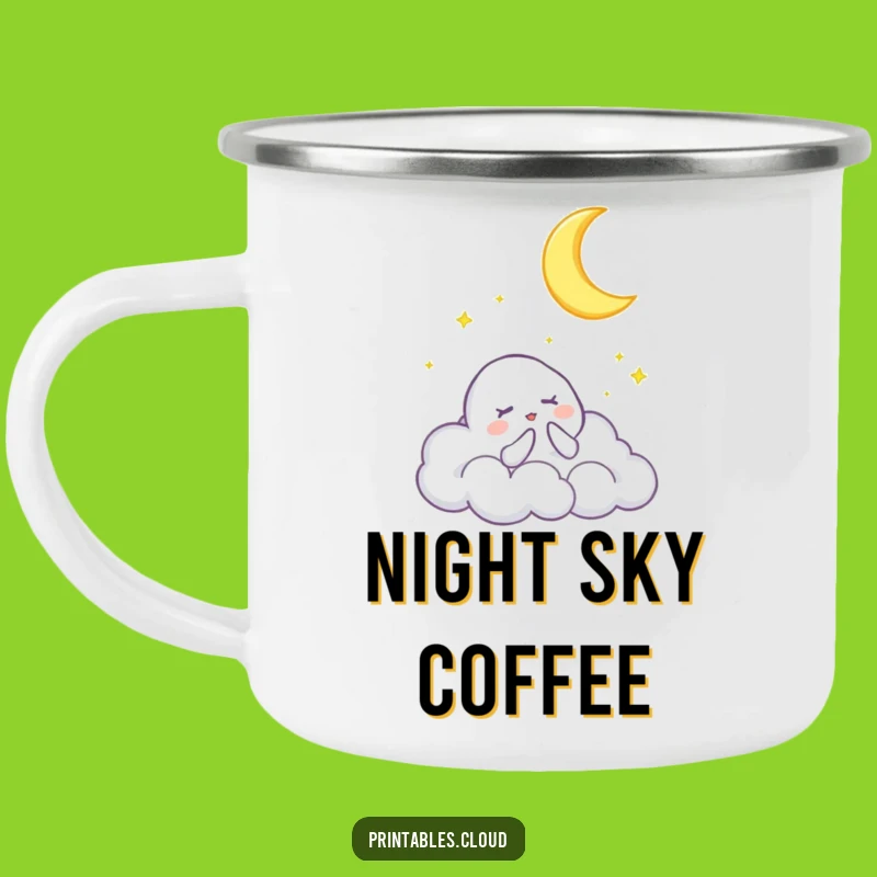 Funny Campfire Dreams Mug - Cloud Lullaby Moon, Humorous Outdoor Gift for Stargazers