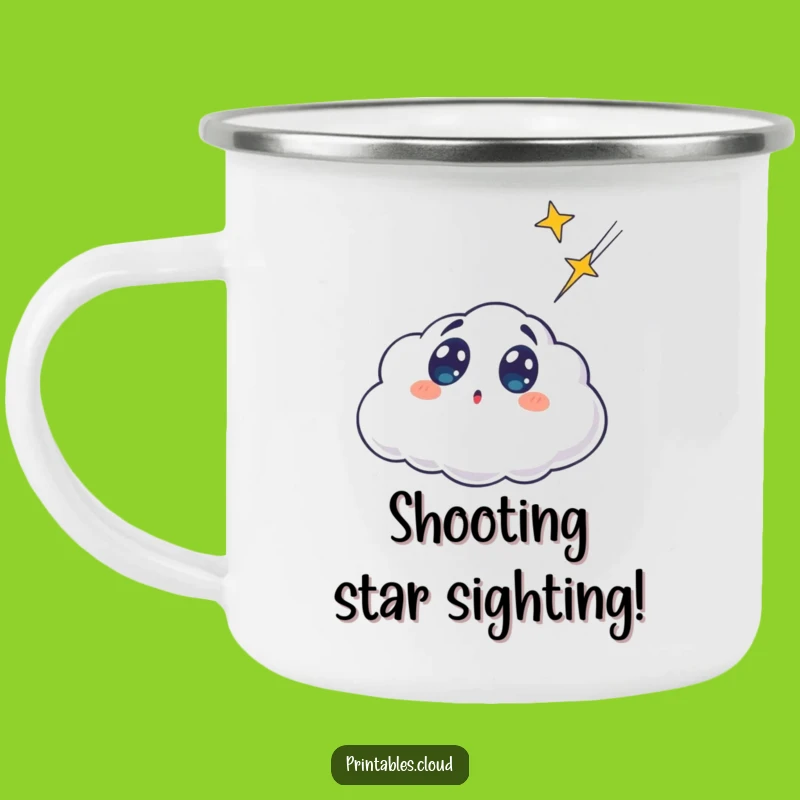 Adventure Ready Surprised Cloud Camping Mug - Funny Outdoor Companion