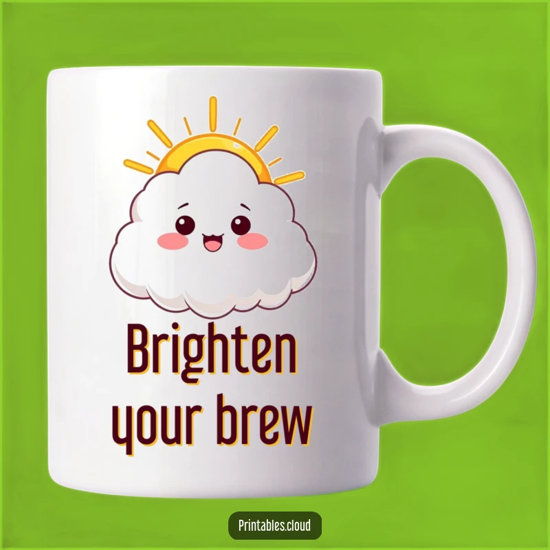 Funny Sunshine Cloud Mug - Warm Ray Gift, Hilarious Present for Cheerfulness