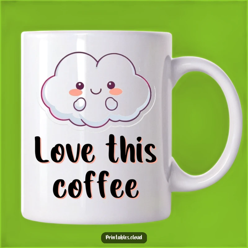 Funny Happy Heart Cloud Mug - Floating Love Design, Hilarious Gift for Sweethearts