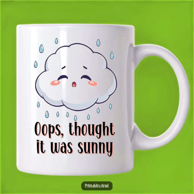Funny Surprised Cloud Mug: A Hilarious Gift for Rainy Day Lovers