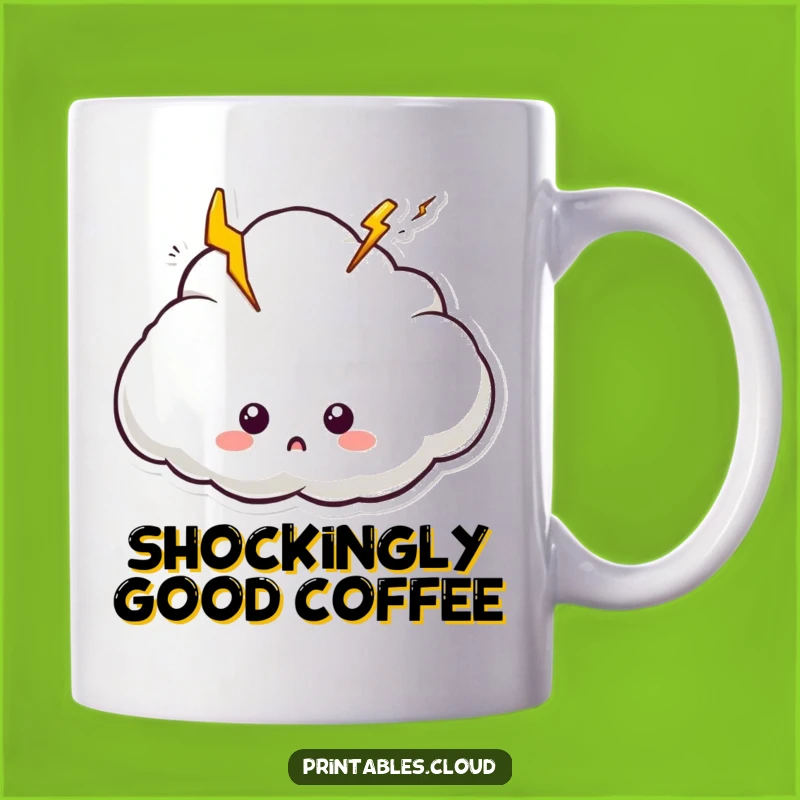 Funny Surprised Cloud Mug: Shockingly Hilarious Gift for a Shocking Personality