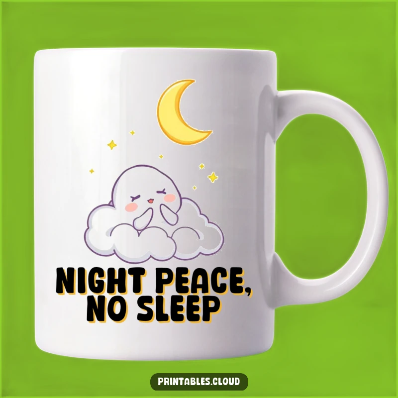 Funny Cloud Lullaby Mug - Sweet Moon Serenade, Hilarious Gift for Dreamers
