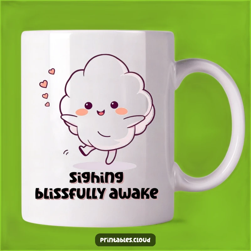 Funny Dancing Cloud Mug: Happy Sighs Trail, Relaxing & Funny Gift