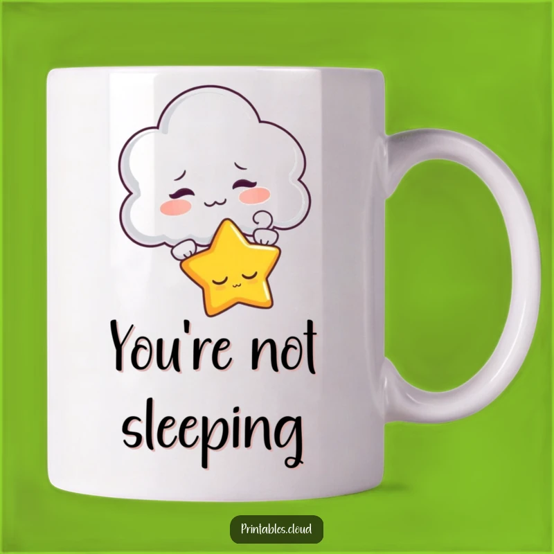 Funny Cloud Teasing Star Mug: Mischievous Celestial Gift for Dreamers