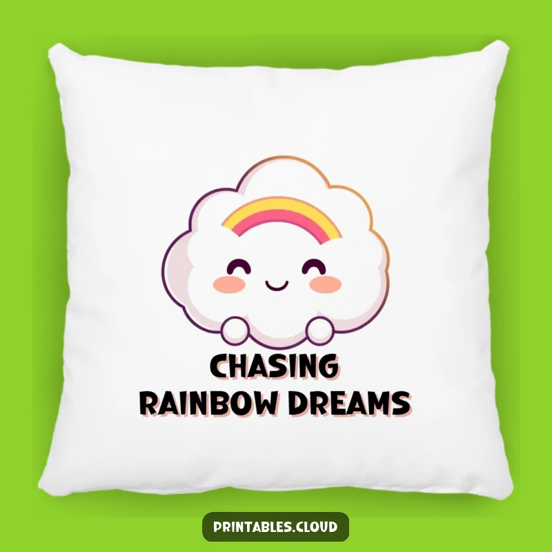Funny Rainbow Cloud Pillow: Smiling Cloud, Cozy Comfort & Hope, Gift