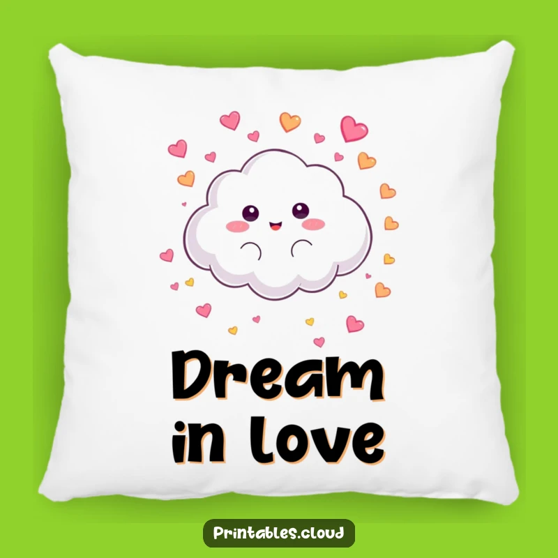 Funny Heart Rain Cloud Pillow: Fluffy Character, Heart Comfort, Cozy Gift