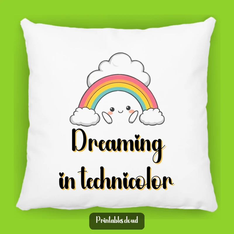 Funny Mischievous Cloud Rainbow Pillow, Comfy & Quaint Gift