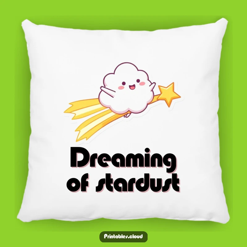 Funny Shooting Star Cloud Pillow: Cozy Cosmic Comfort with Happy Rider