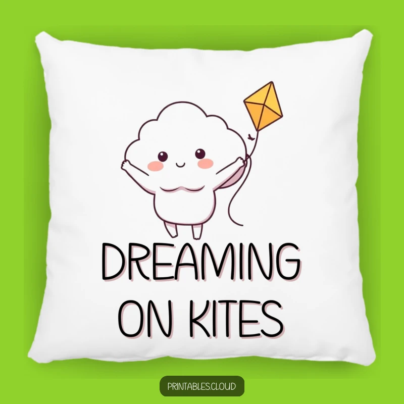 Funny Cloud Kite Rider Pillow - Cozy Comfort with a Touch of Whimsy