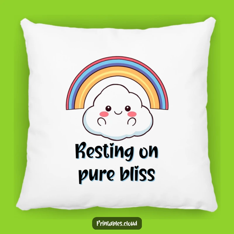 Funny Happy Cloud Pillow: Cozy Comfort With Rainbow Smiles