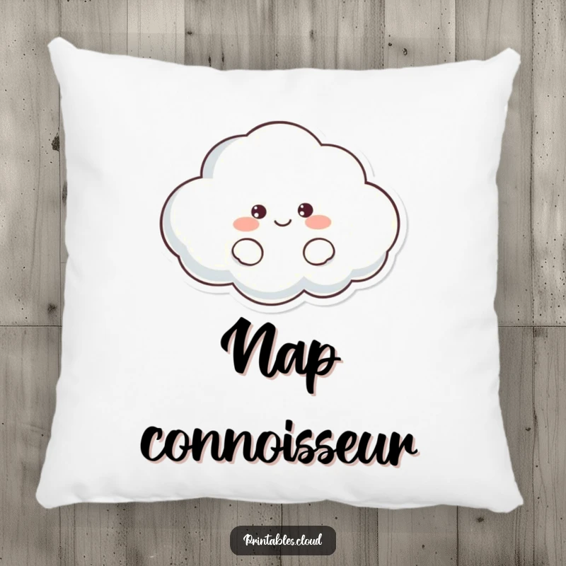 Funny Cloud Pillow featuring a super lazy, smiling cloud character, perfect for adding soft comfort and humorous relaxation to any seating area.