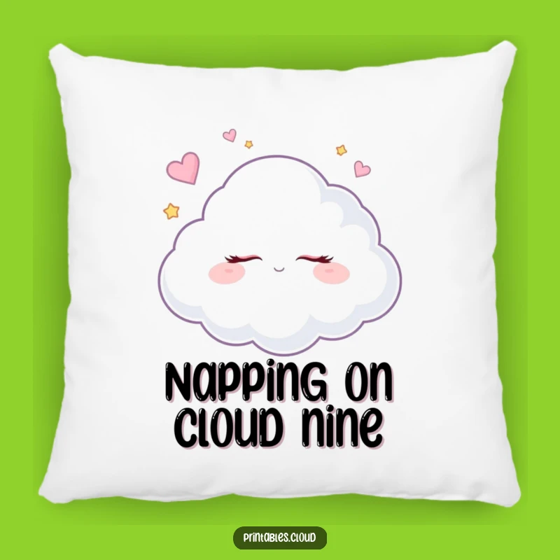 Funny Dreaming Cloud Pillow: Cozy Sugar Plum Dreams, Soft Decorative Accent