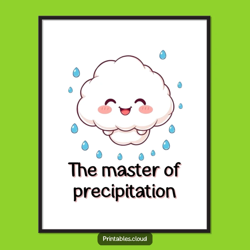 Funny Juggling Cloud Digital Art: Instant Happy Character Download