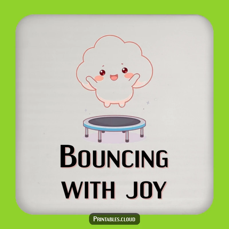 Funny Bouncing Cloud Coasters: Protect Surfaces with Playful Energy and Charm