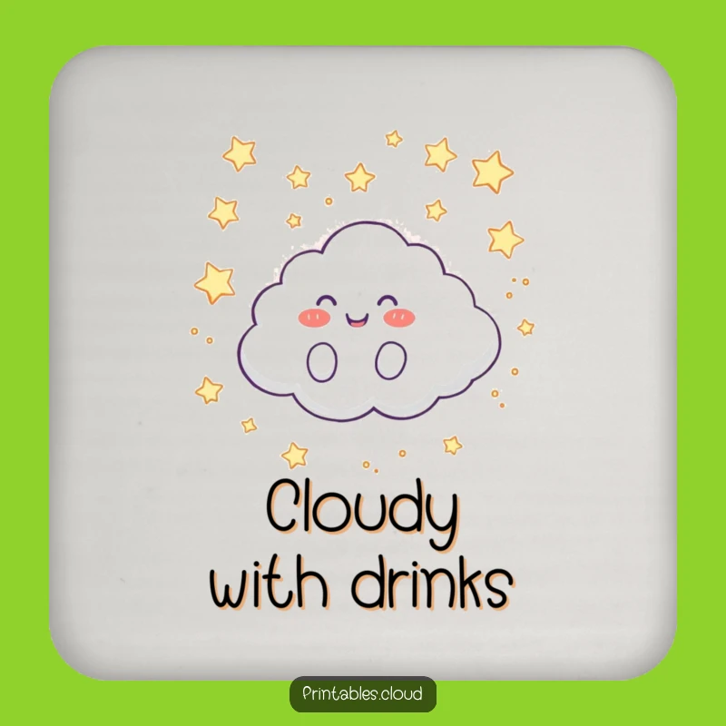 Funny Cloud Coaster: Starry Sky Charm, Cute Funny Gift!