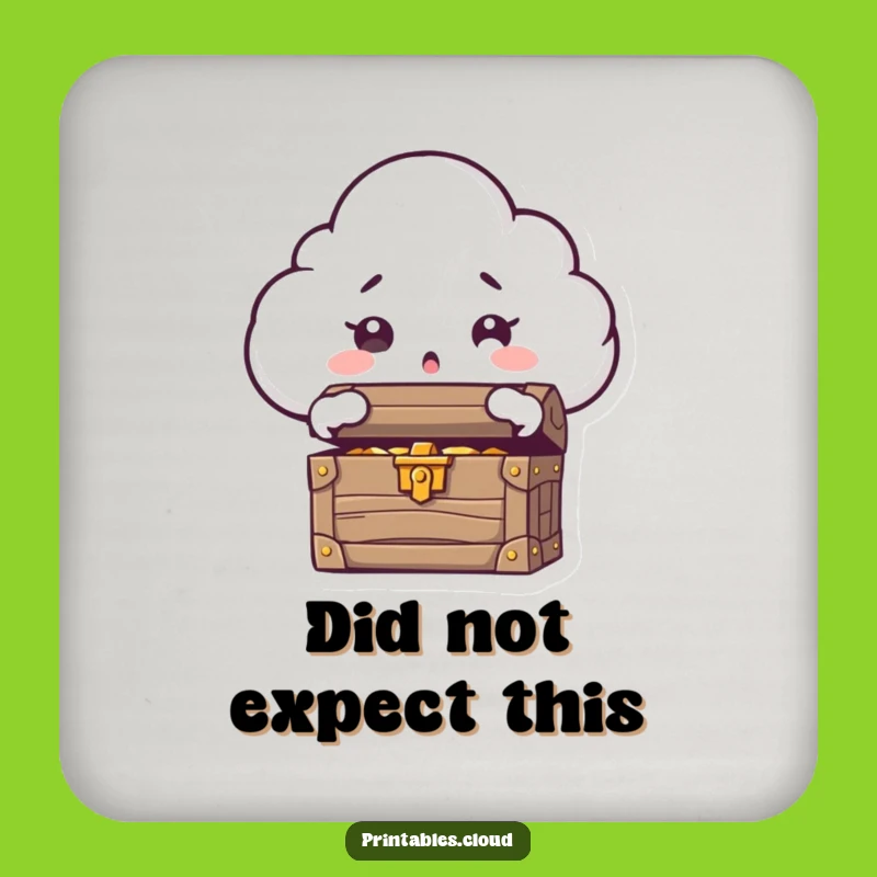 Funny Cloud Drink Coaster - Surprise Treasure Character Table Protector Gift