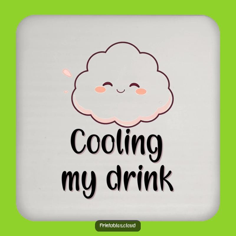 Funny Giggling Cloud Coasters: Protect Surfaces with Gentle Humor