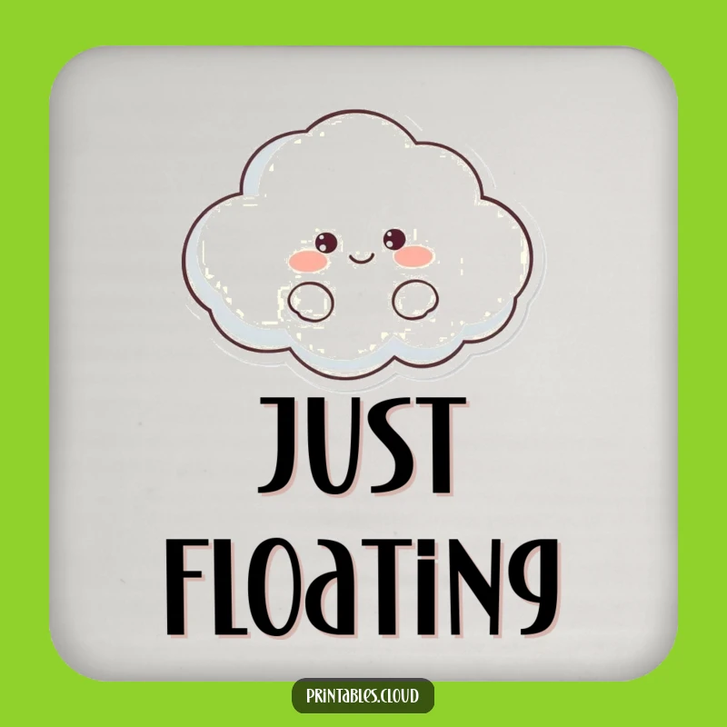 Funny Lazy Cloud Coasters: Protect Surfaces with Humorous Style