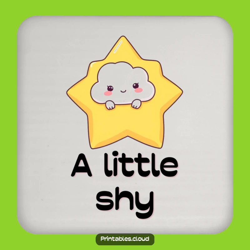 Funny Shy Cloud Coaster - Cute Peeking Decor for Your Table