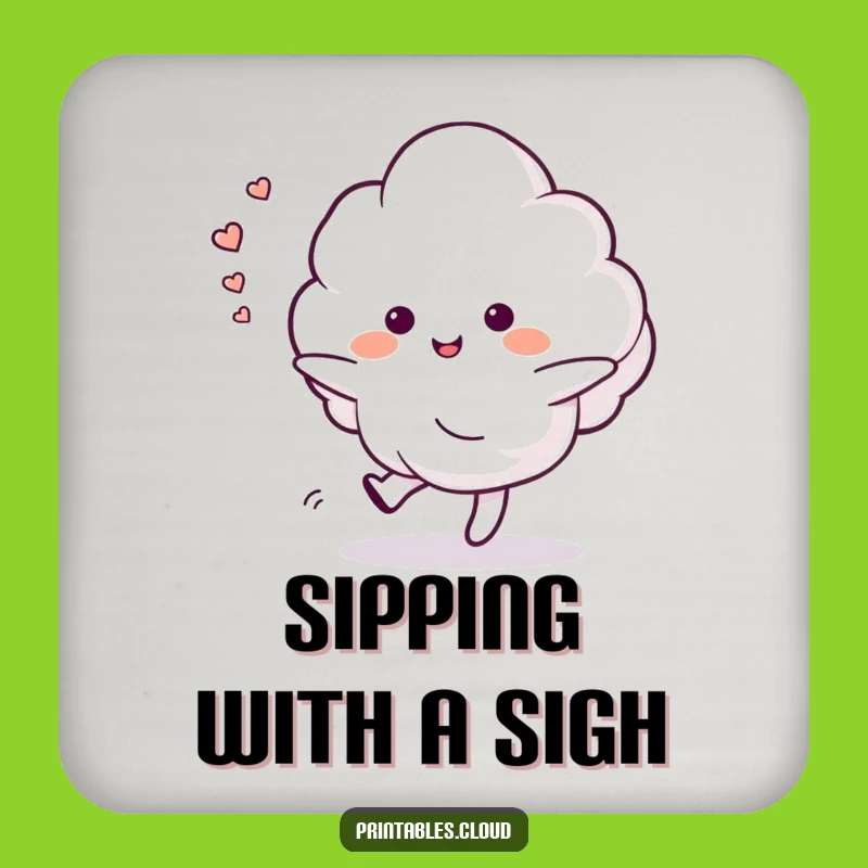 Funny Dancing Cloud Coaster: Happy Sighs Trail for Tables, Gift
