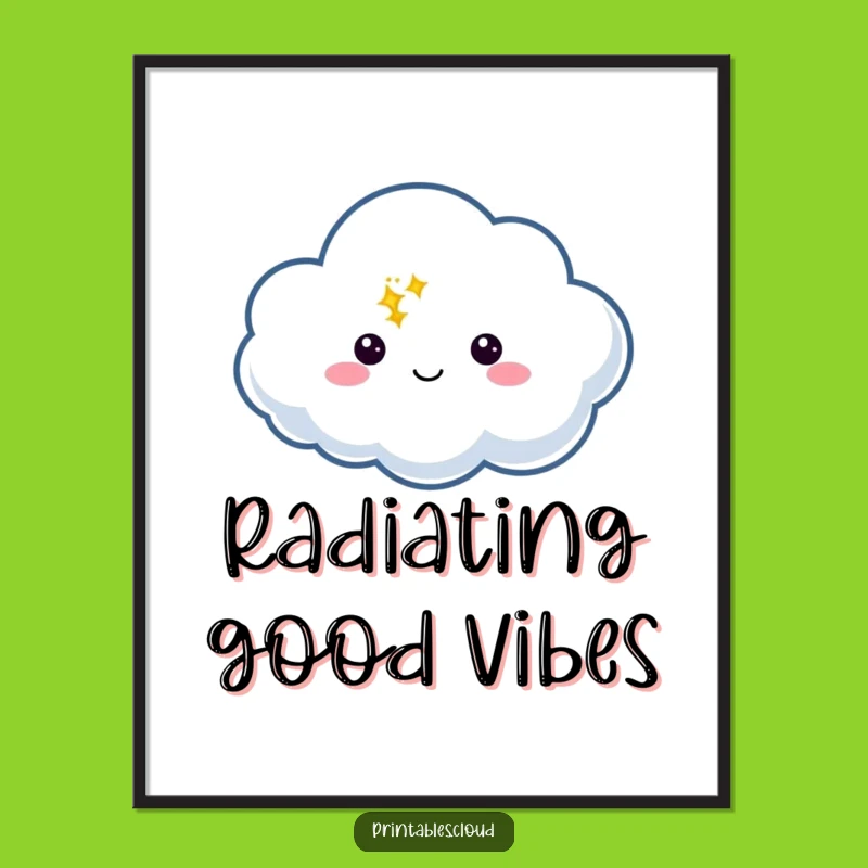 Funny Cloud Twinkle Poster: Magical Speech Bubble, Whimsical Wall Art, Perfect Funny Gift