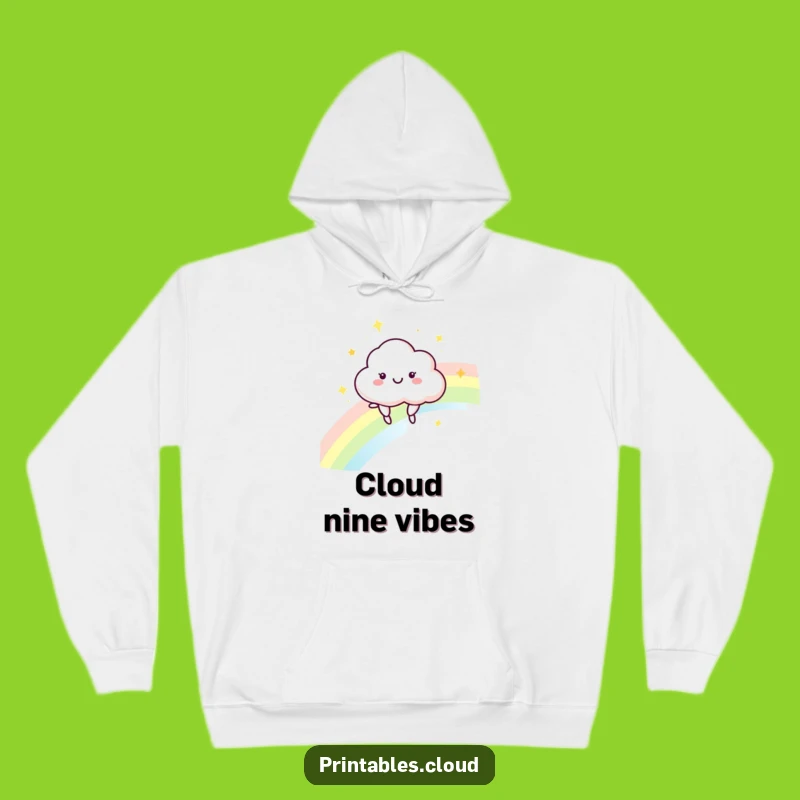Cozy Funny Cloud Rainbow Hoodie: Warm Hug Gift
