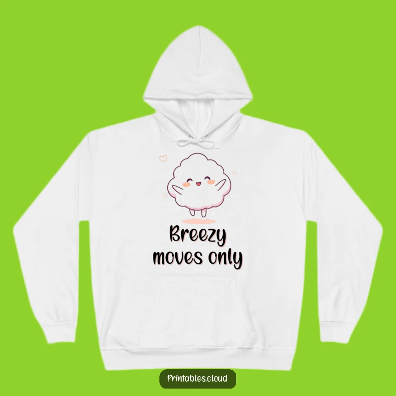 Cozy Funny Cloud Dance Hoodie - Breezy Moves Design, Warm Humorous Gift for Dancers