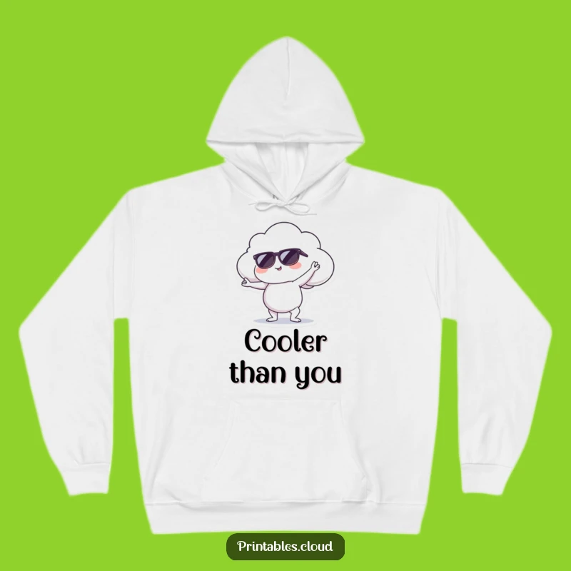 Funny Cool Cloud Yoga Hoodie - Cozy Serenity Sweatshirt Gift