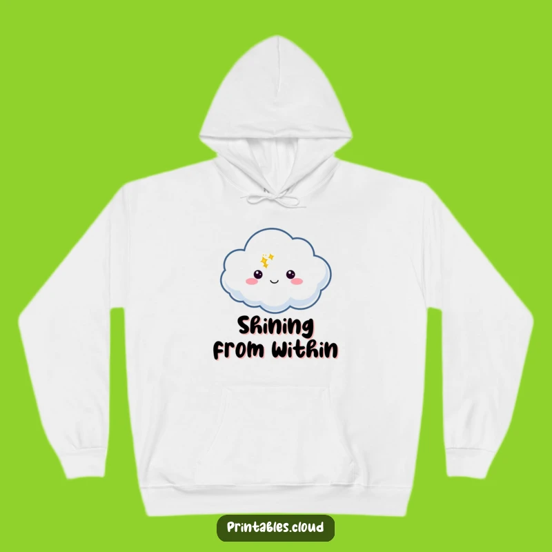 Funny Cloud Twinkle Hoodie: Magical Speech Bubble, Cozy Whimsical Humorous Gift