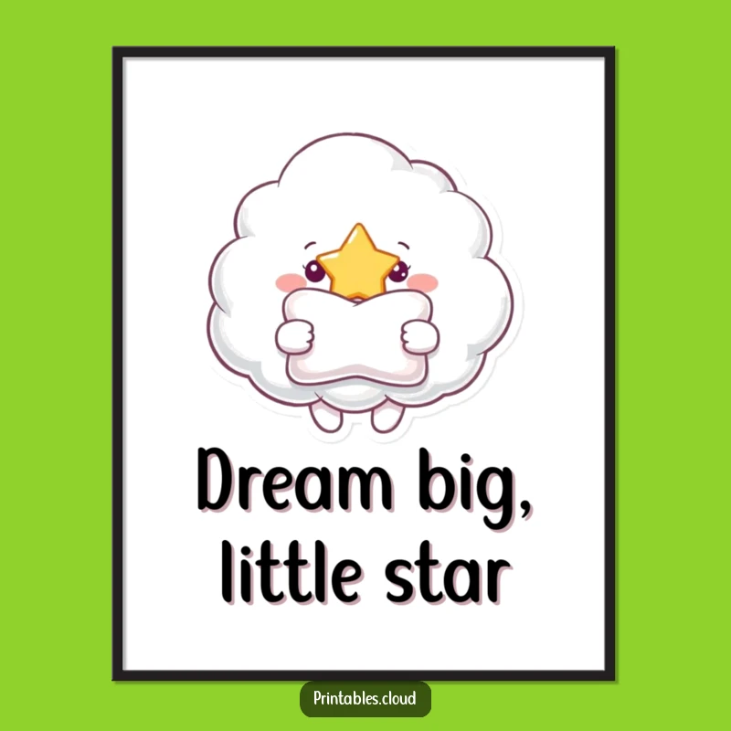 Free Printable Cloud Art: Pillow to Star Hilarious Decor Download
