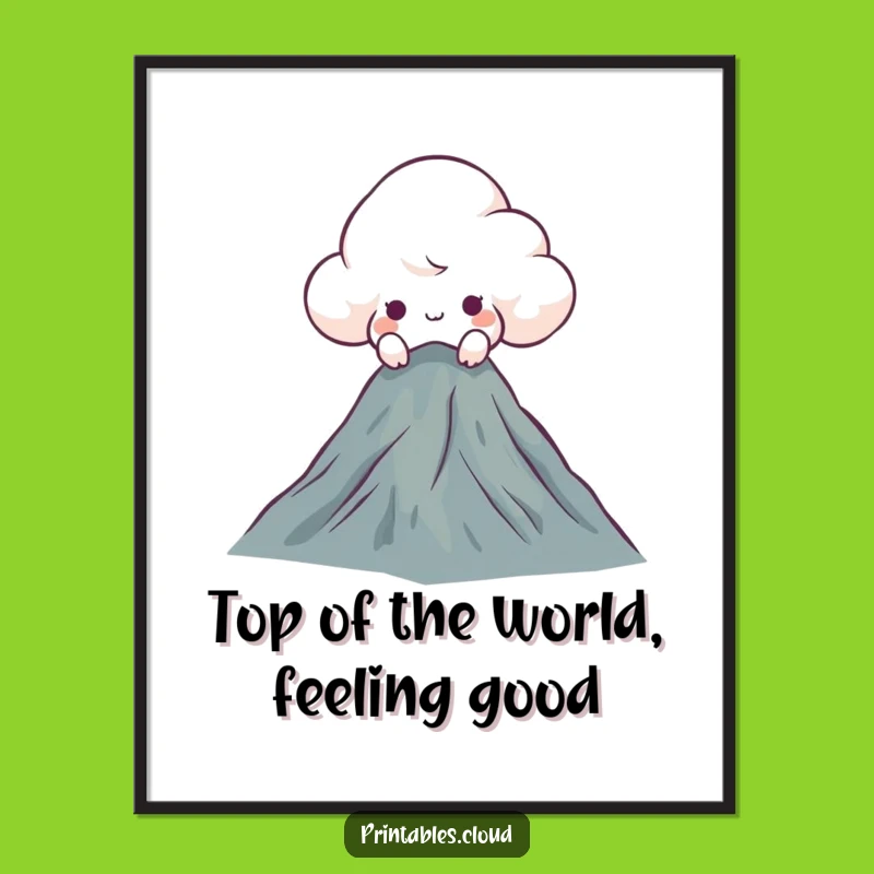 Free Printable Wall Art: Curious Cloud - Funny Humorous Downloadable Art