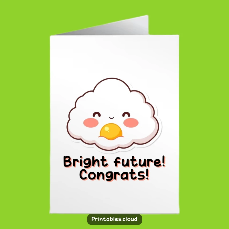 Free Printable Cloud Card: Sunrise Glow Congrats Downloadable!