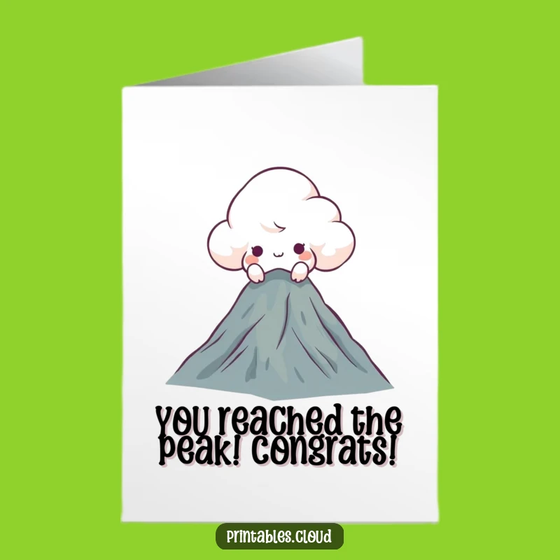 Free Printable Congrats Card: Curious Cloud - Funny Downloadable Gift