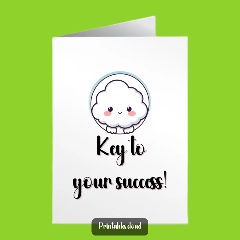 Free Printable Congrats Card: Keyhole Cloud Funny Downloadable Gift