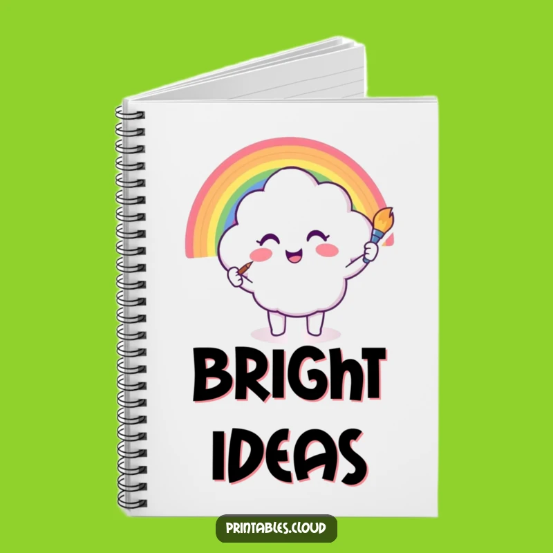 Funny Cloud Rainbow Painting Notebook: Journal Your Creativity, Perfect Gift